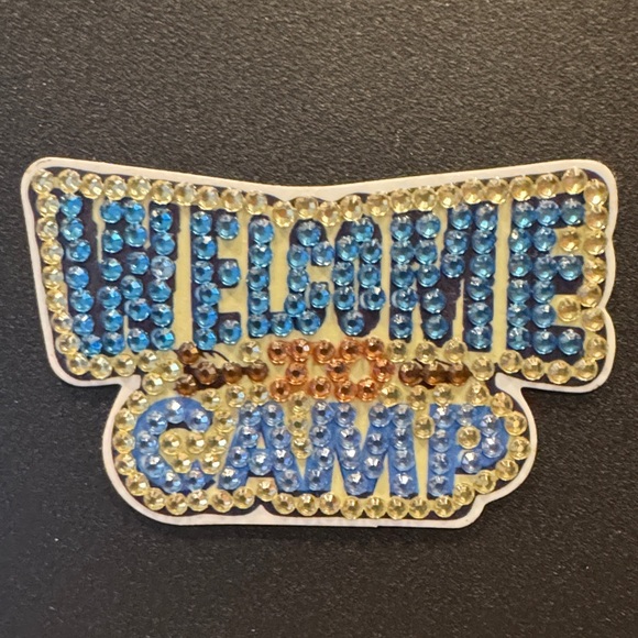 Handcrafted Diamond Art Camping Magnets – Set of 2 | Bear & “Welcome Camp” - Picture 2 of 6